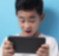 Child looking at smartphone