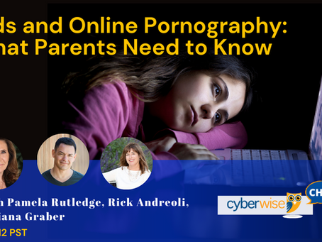 Upcoming Cyberwise Chat: Kids and Pornography